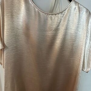Anne Klein cream satin shirt